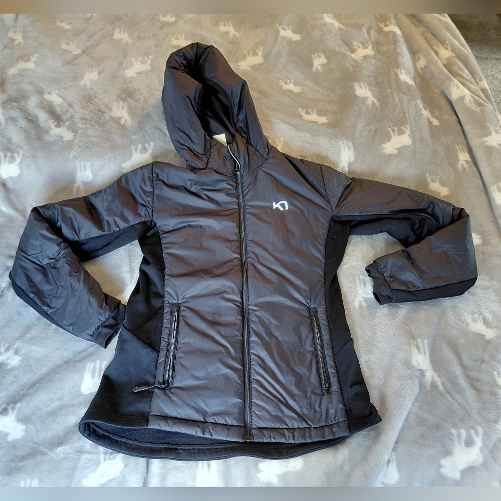 Kari Traa Black Hooded Insulated Jacket